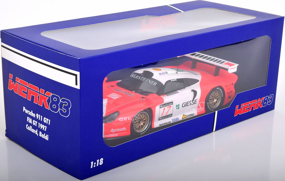 Werk83 1:18 Porsche 911 (996) GT1 No 17 FIA GT 1997 Collard/Baldi