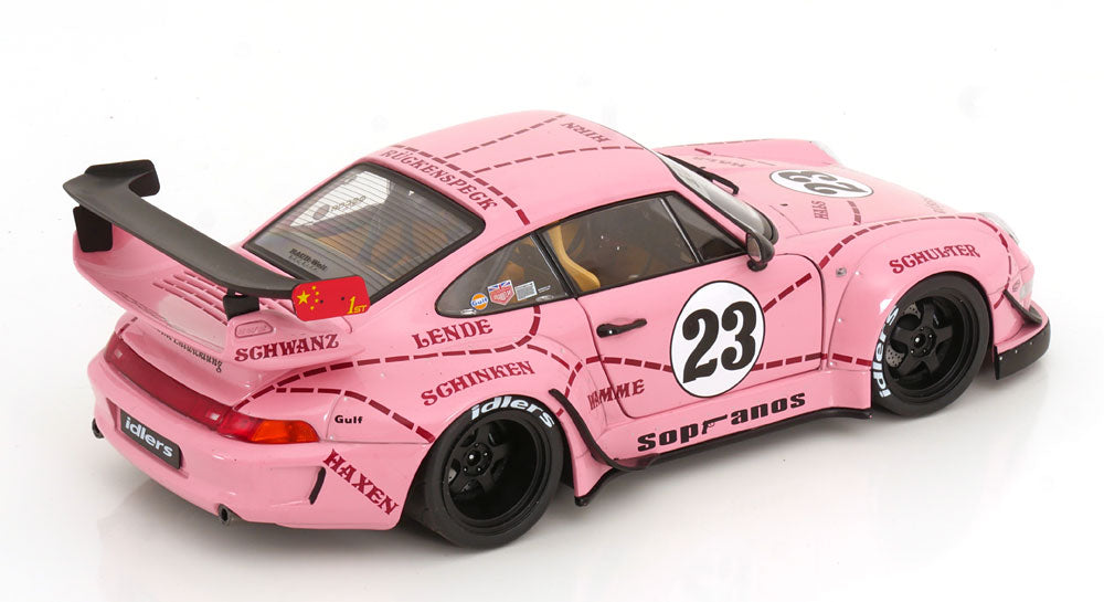 Solido 1:18 Porsche 911 (993) Sopranos RWB Bodykit Pink Pig 2020 pink red