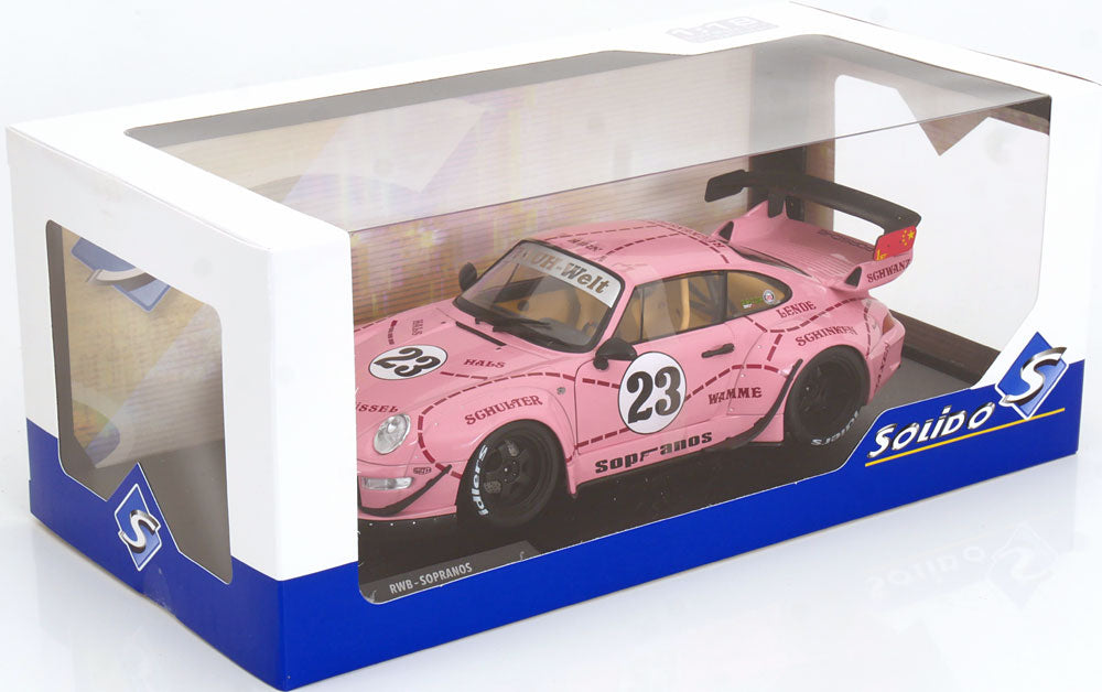 Solido 1:18 Porsche 911 (993) Sopranos RWB Bodykit Pink Pig 2020 pink red
