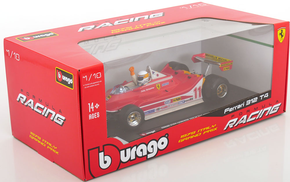Bburago 1:18 Ferrari 312 T4 Winner GP Italy World Champion 1979 Scheckter