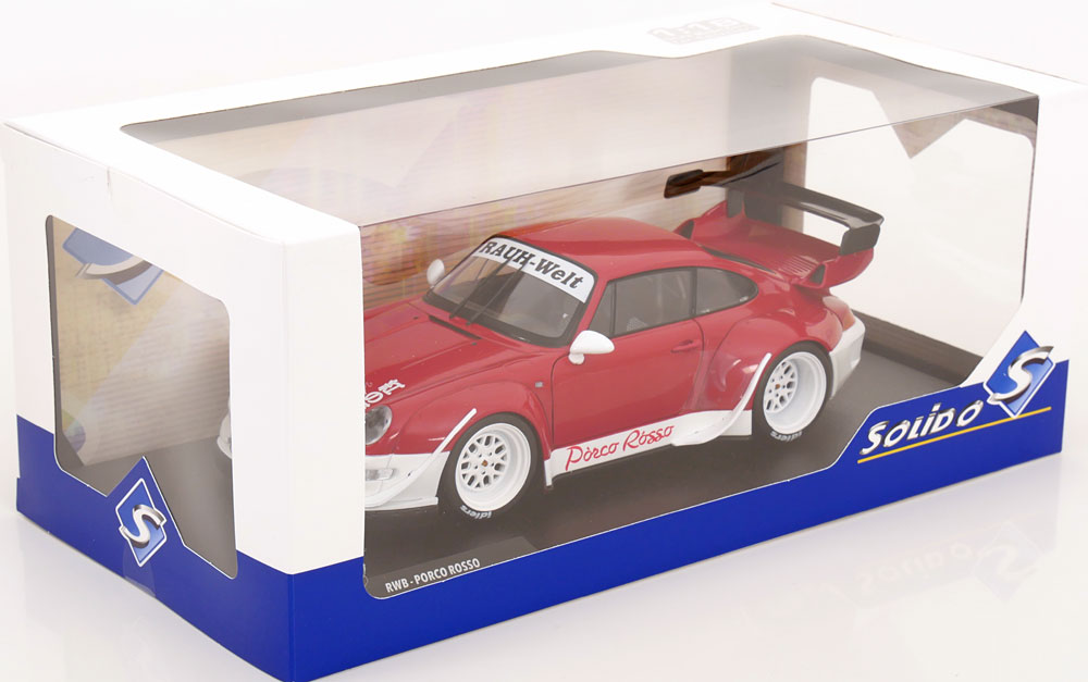 Solido 1:18 Porsche 911 (993) RWB Rauh-Welt Porco Rosso 2020 red white