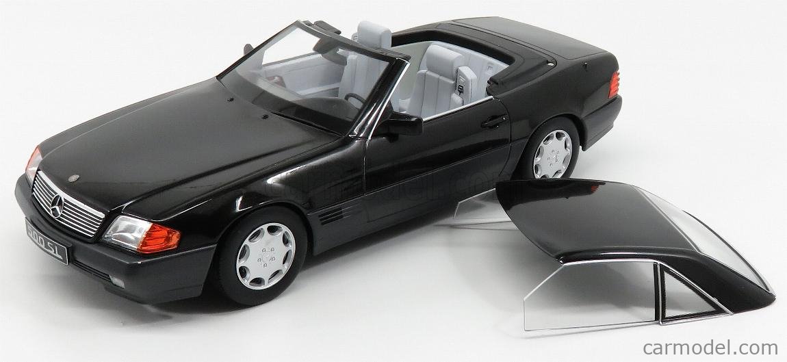 KK-Scale 1:18 Mercedes 500 SL R129 Convertible with Hardtop 1993 Black