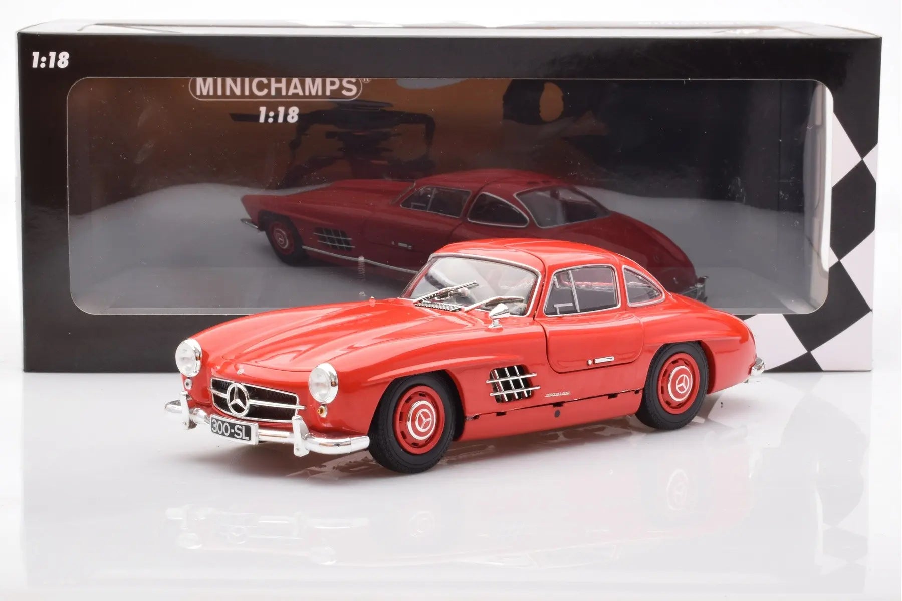 Minichamps 1:18 Mercedes 300 SL W198 Gullwing 1955 red