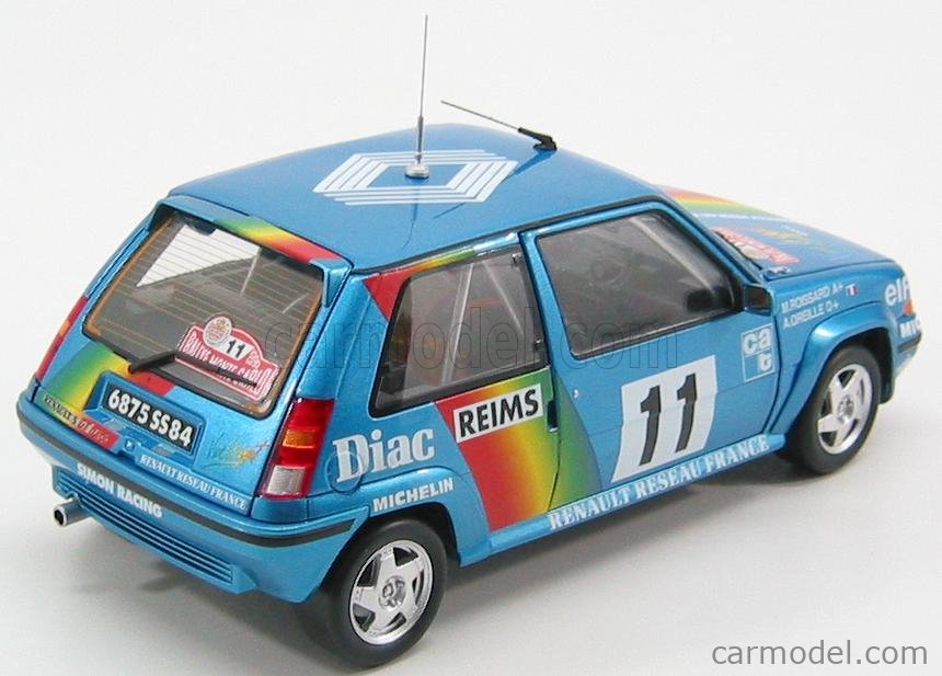 NOREV 1:18 - RENAULT 5 GT TURBO N 11 RALLY MONTECARLO 1990 A.OREILLE - M.ROISSARD