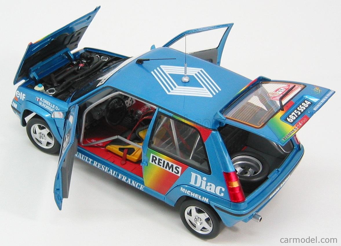 NOREV 1:18 - RENAULT 5 GT TURBO N 11 RALLY MONTECARLO 1990 A.OREILLE - M.ROISSARD