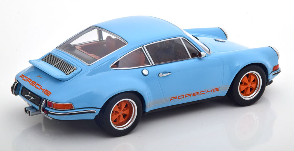 KK-Scale 1:18 Singer 911 Coupe lightblue orange