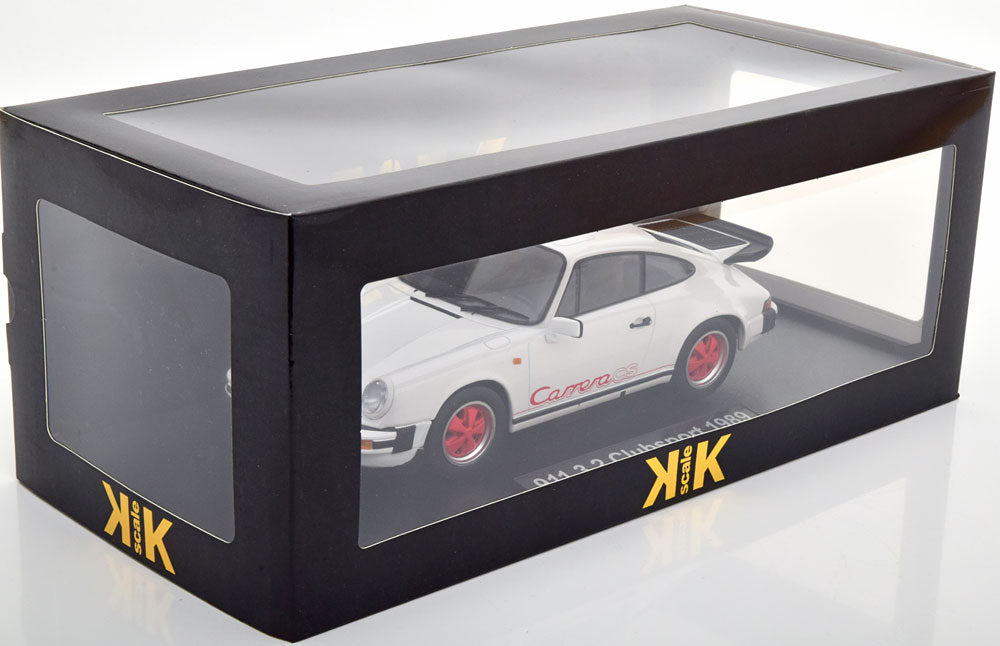 KK-Scale 1:18 Porsche 911 Carrera 3.2 Clubsport 1989 white red