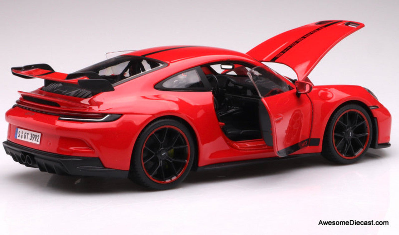 MAISTO 1:18 - PORSCHE - 911 992 GT3 COUPE 2022 Red