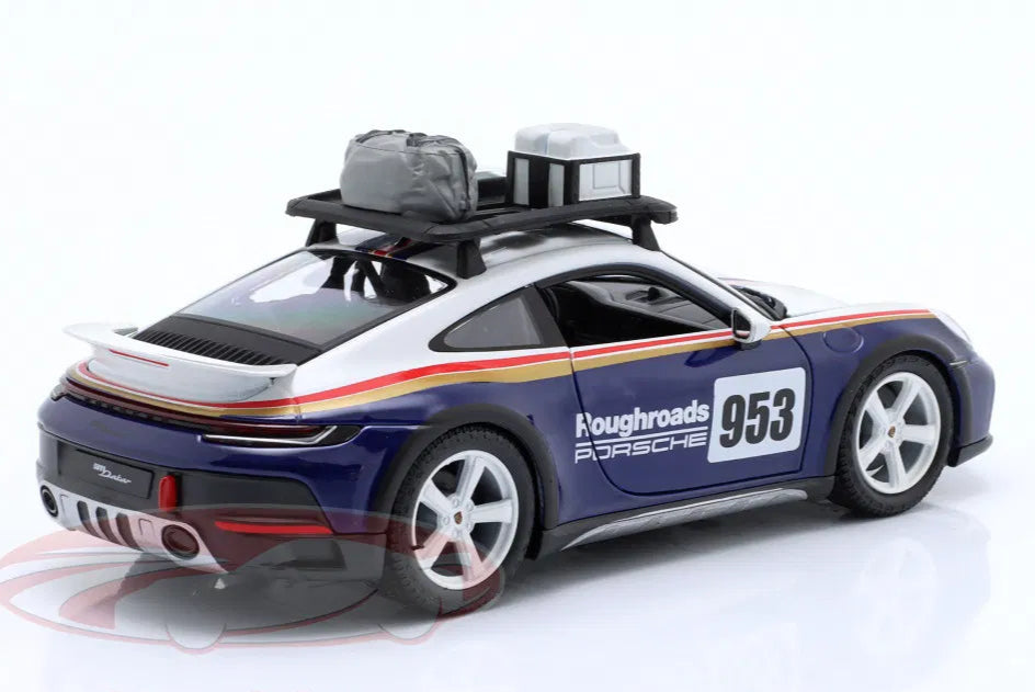 Porsche 911 (992) Dakar #953 Roughroads Rallye design package 1:24 Bburago