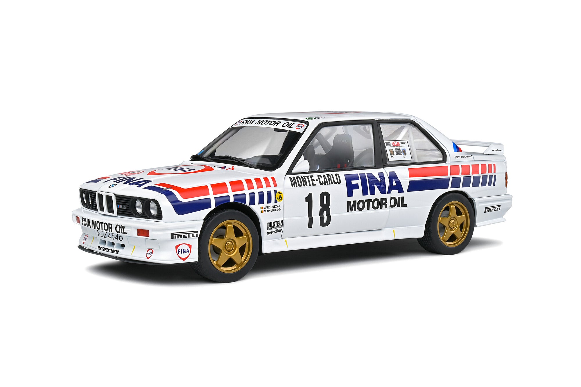Solido 1:18 BMW E30 M3 Gr.A – Rally MONTECARLO – 1989 – M.DUEZ/A.LOPES #18