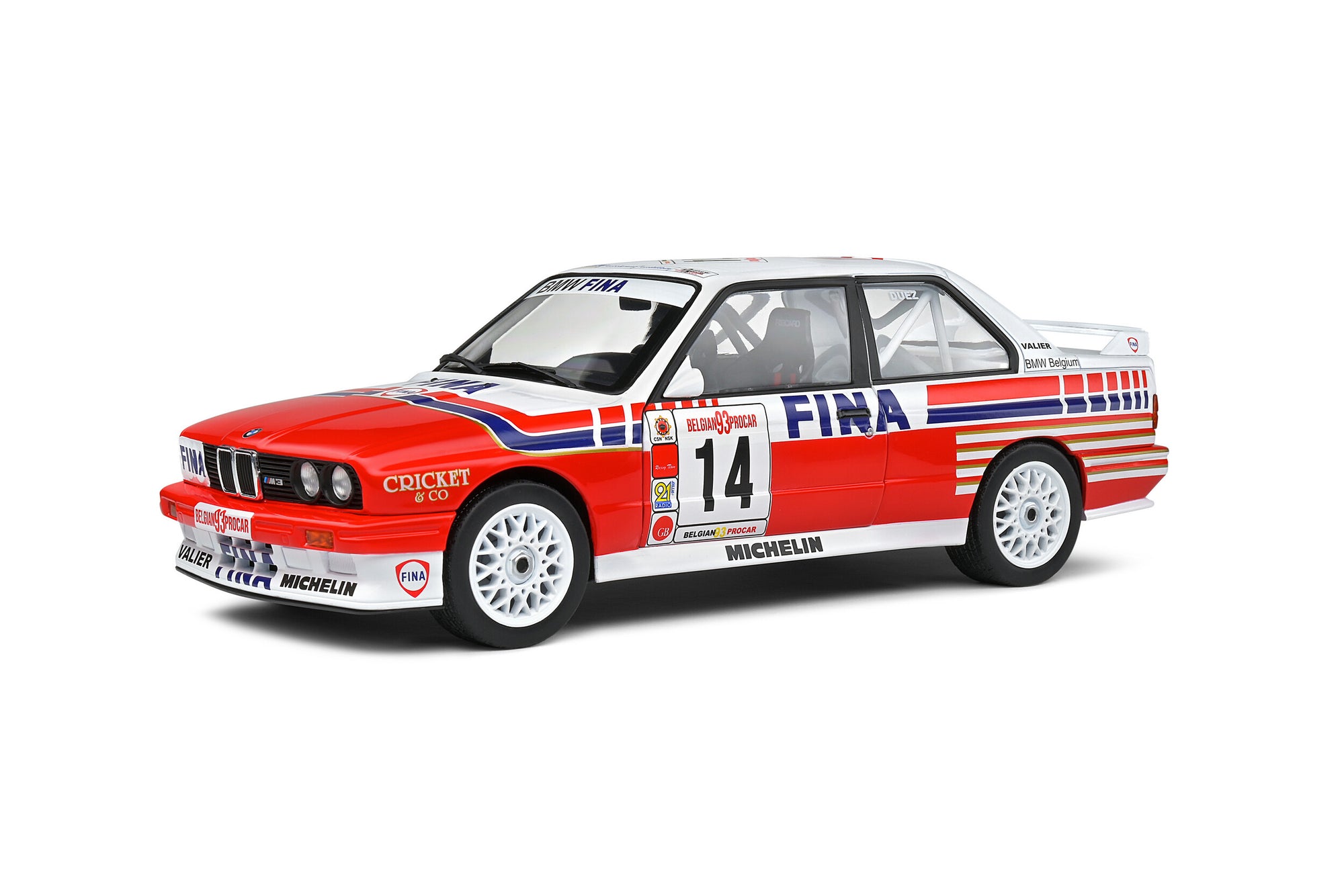 Solido 1:18 BMW E30 M3 – Belgium Procar – 1993 – #14 Duez