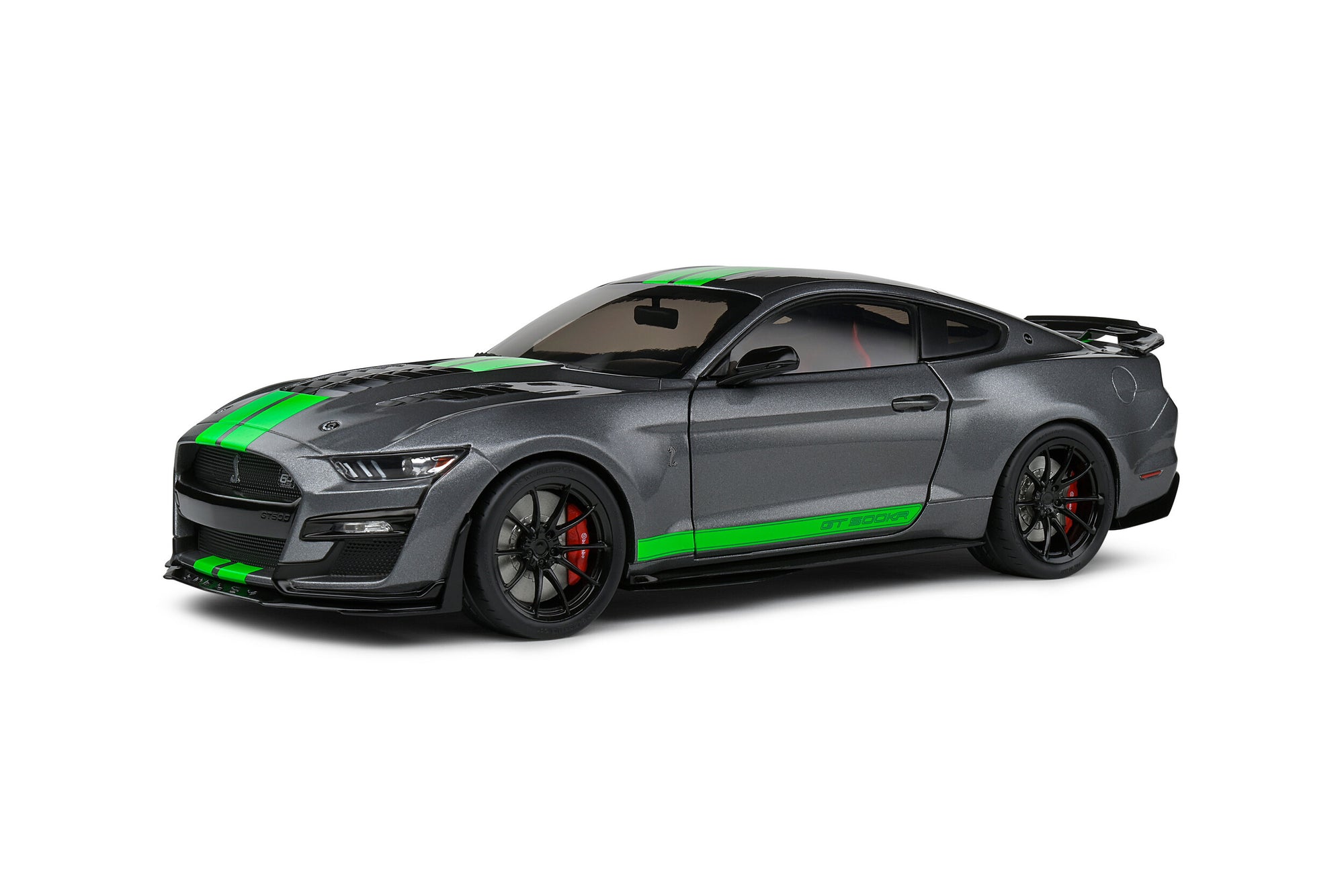 Solido 1:18 Ford Mustang Shelby GT500 – Carbonized Grey / Neon Green Stripes – 2020
