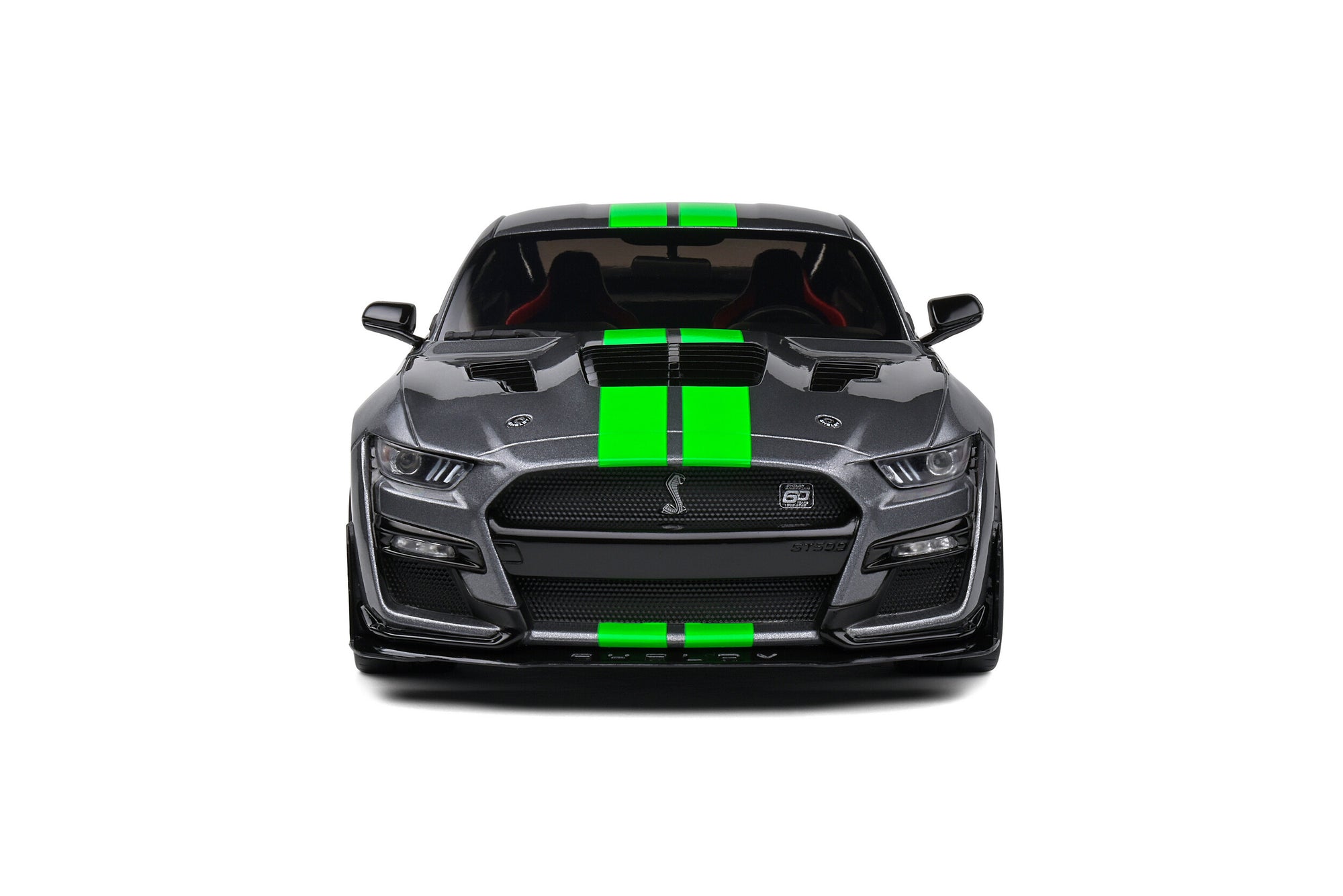 Solido 1:18 Ford Mustang Shelby GT500 – Carbonized Grey / Neon Green Stripes – 2020