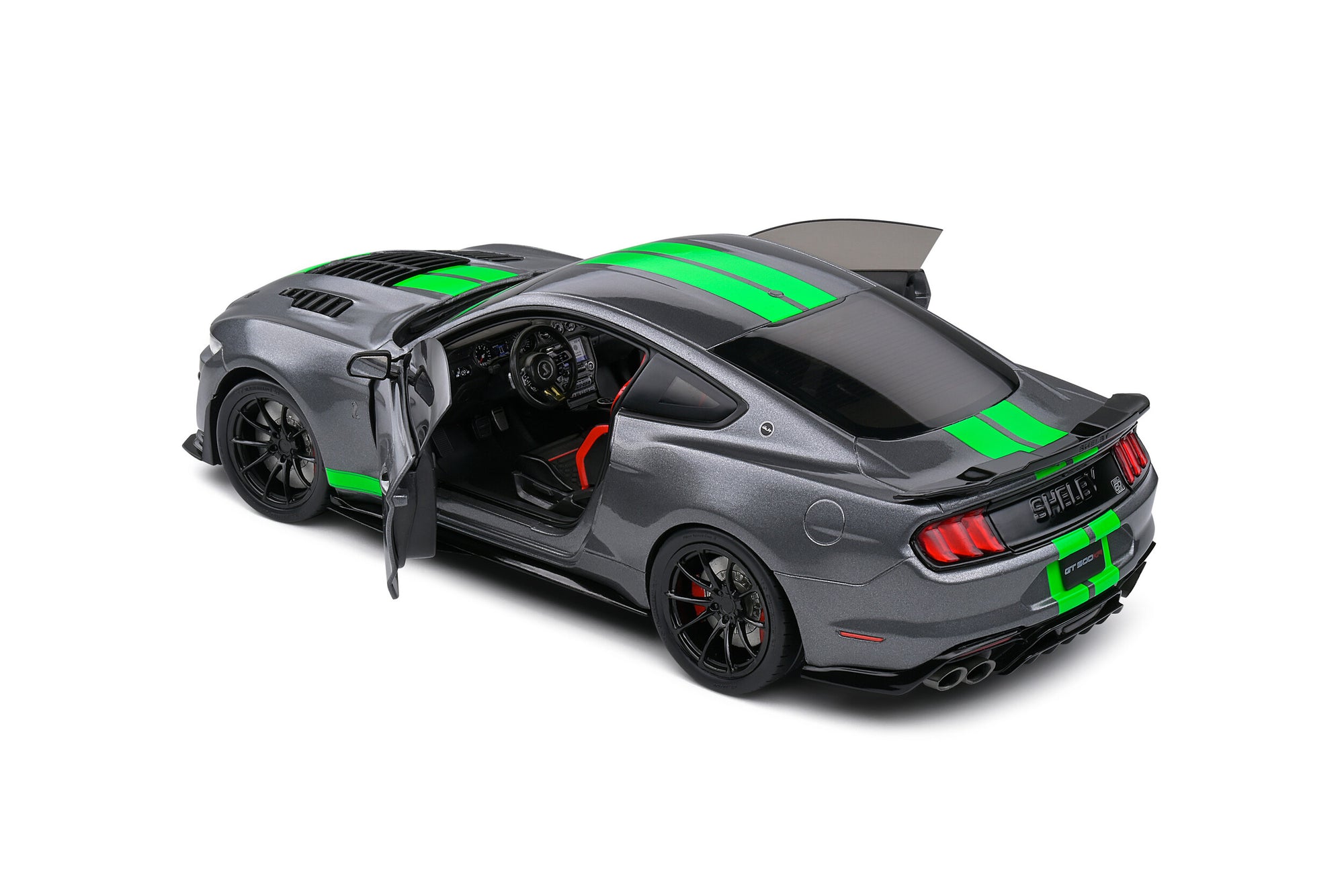 Solido 1:18 Ford Mustang Shelby GT500 – Carbonized Grey / Neon Green Stripes – 2020