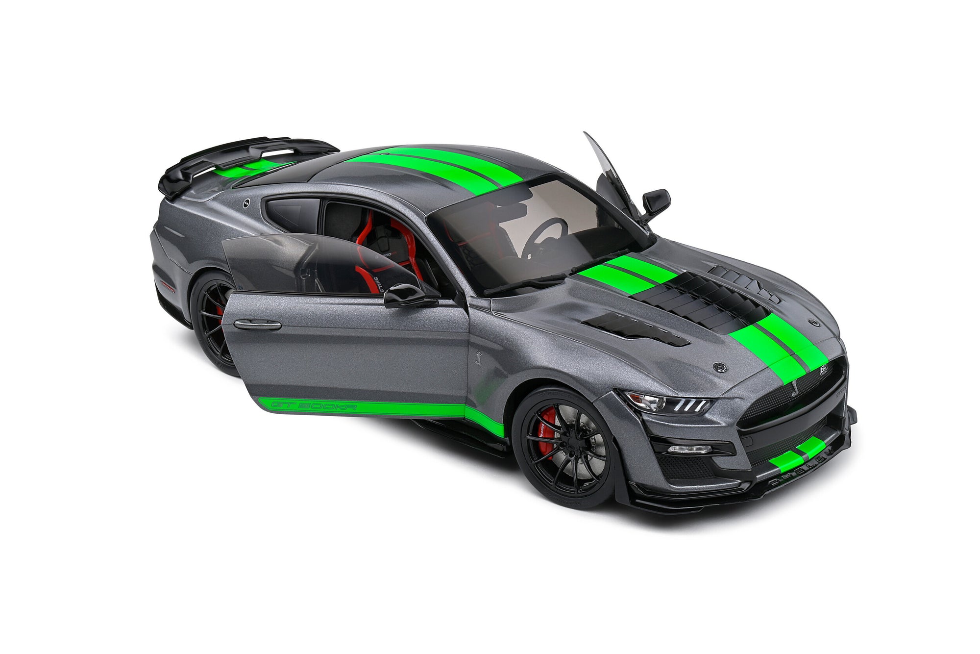 Solido 1:18 Ford Mustang Shelby GT500 – Carbonized Grey / Neon Green Stripes – 2020