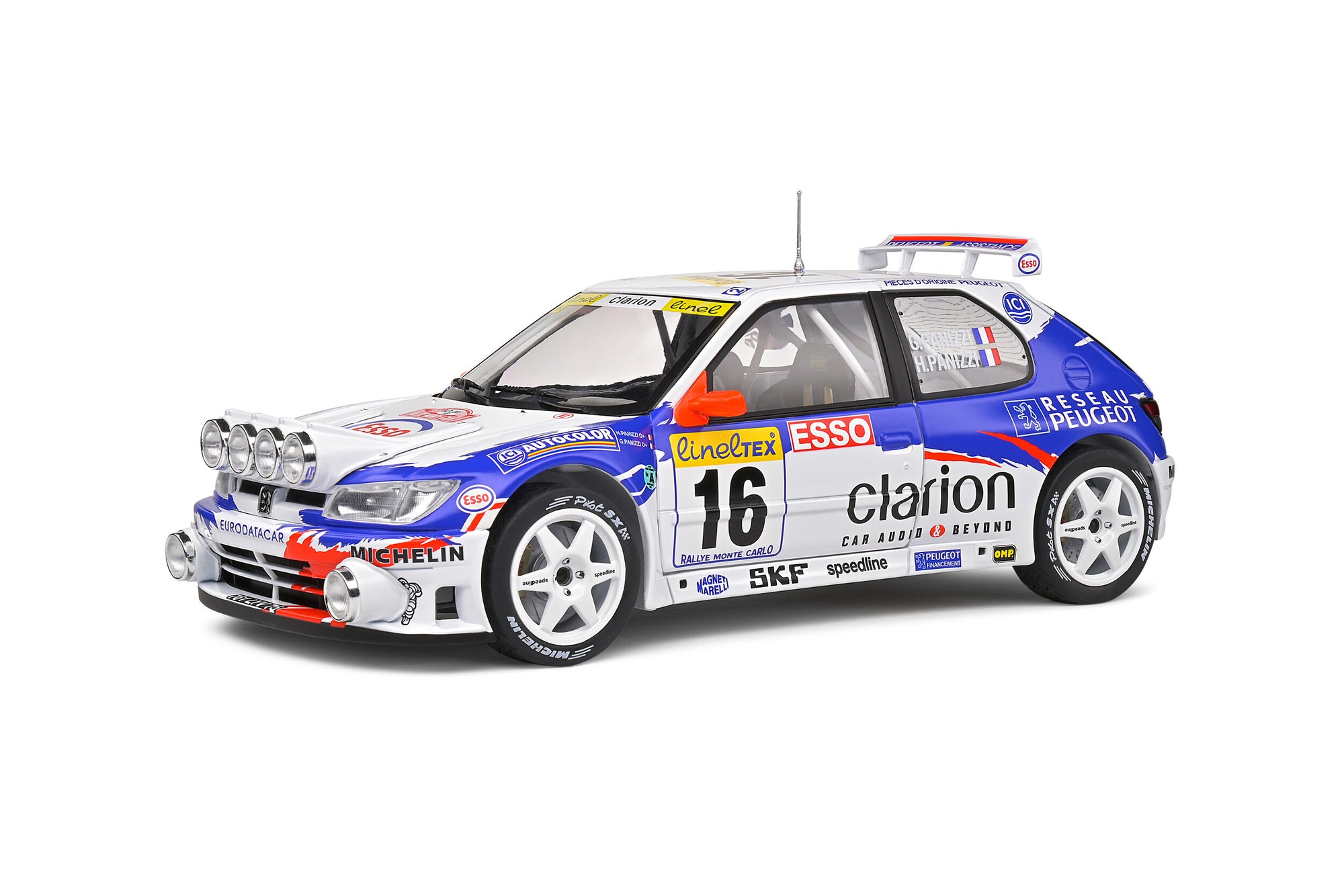 Solido 1:18 Peugeot 306 Maxi Night Version – Rallye Montecarlo – 1998 – #16 G.Panizzi / H.Panizzi