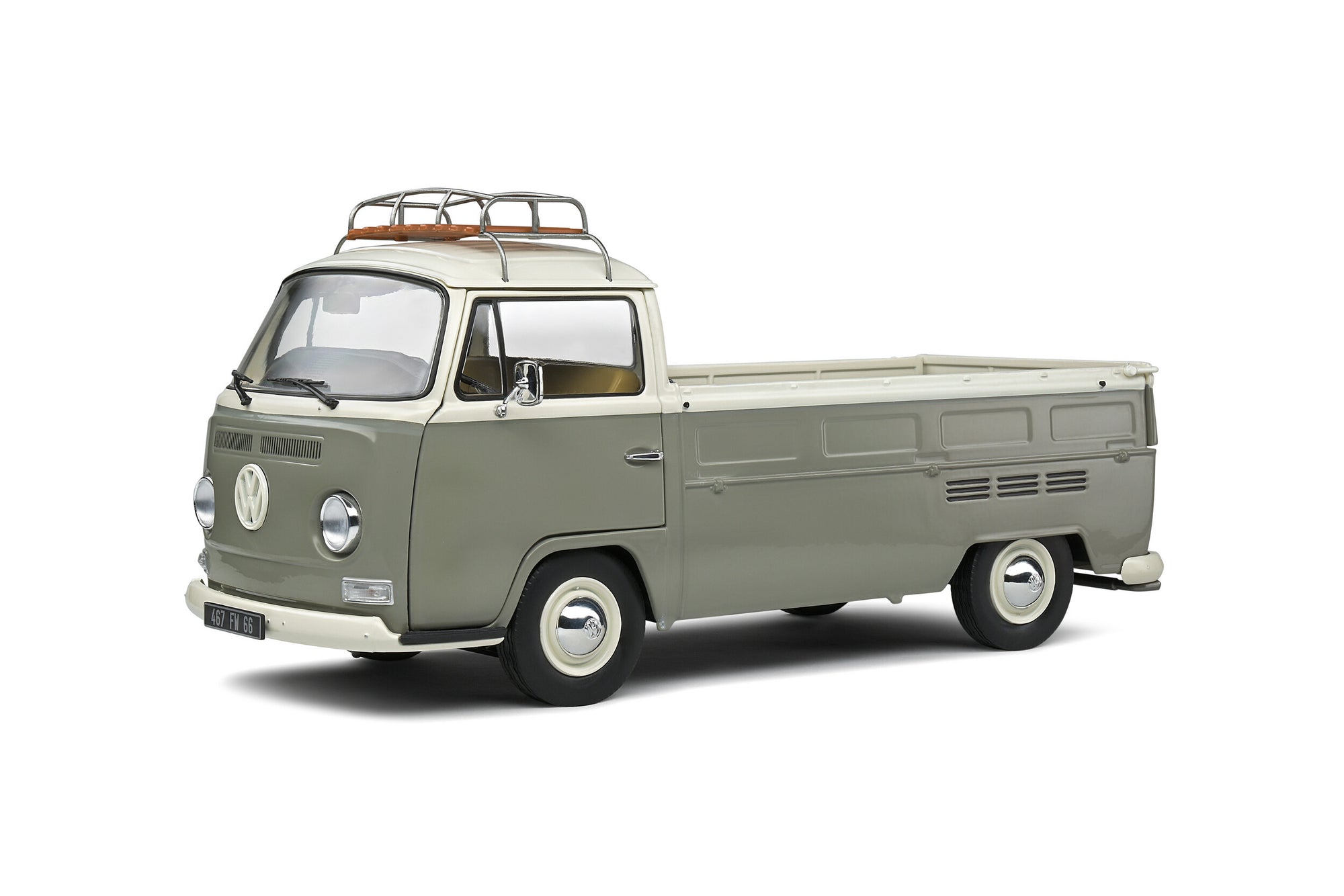 Solido 1:18 Volkswagen T2 Pick-Up – Grey | White – 1968
