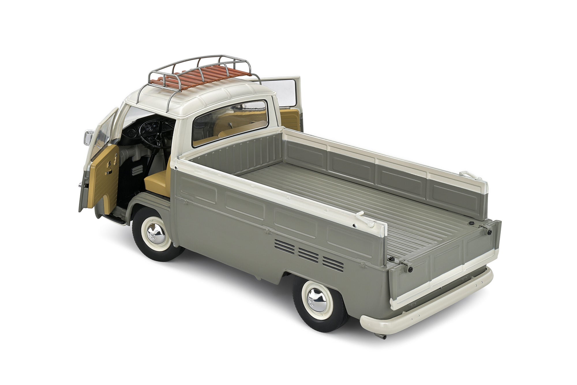 Solido 1:18 Volkswagen T2 Pick-Up – Grey | White – 1968