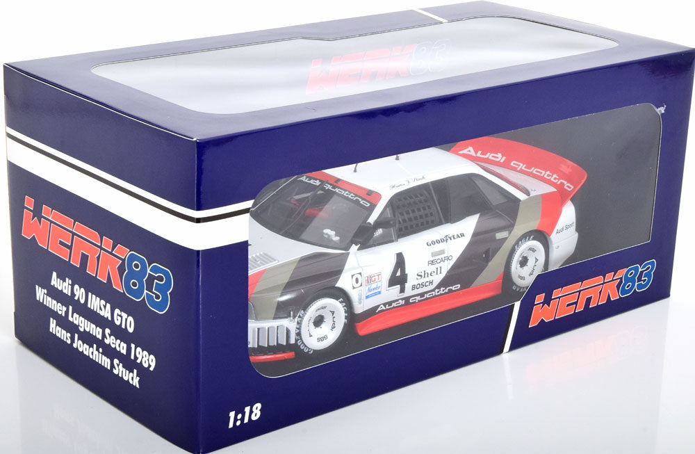 Werk83 1:18 Audi 90 IMSA GTO No 4 Winner Laguna Seca IMSA 1989 Stuck