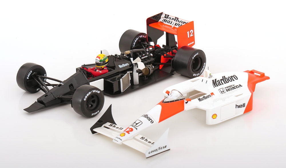 PremiumX 1:18 McLaren Honda MP4/4 GP Japan World Champion 1988 Marlboro Senna