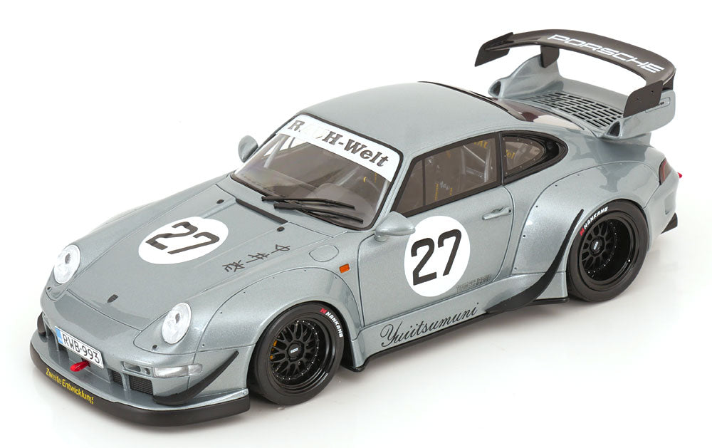 GT Spirit 1:18 Porsche 911 (993) RWB YUIITSUMUNI 2024 silver-greymetallic Limited Edition 1400 pcs