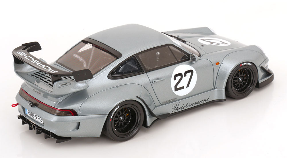GT Spirit 1:18 Porsche 911 (993) RWB YUIITSUMUNI 2024 silver-greymetallic Limited Edition 1400 pcs