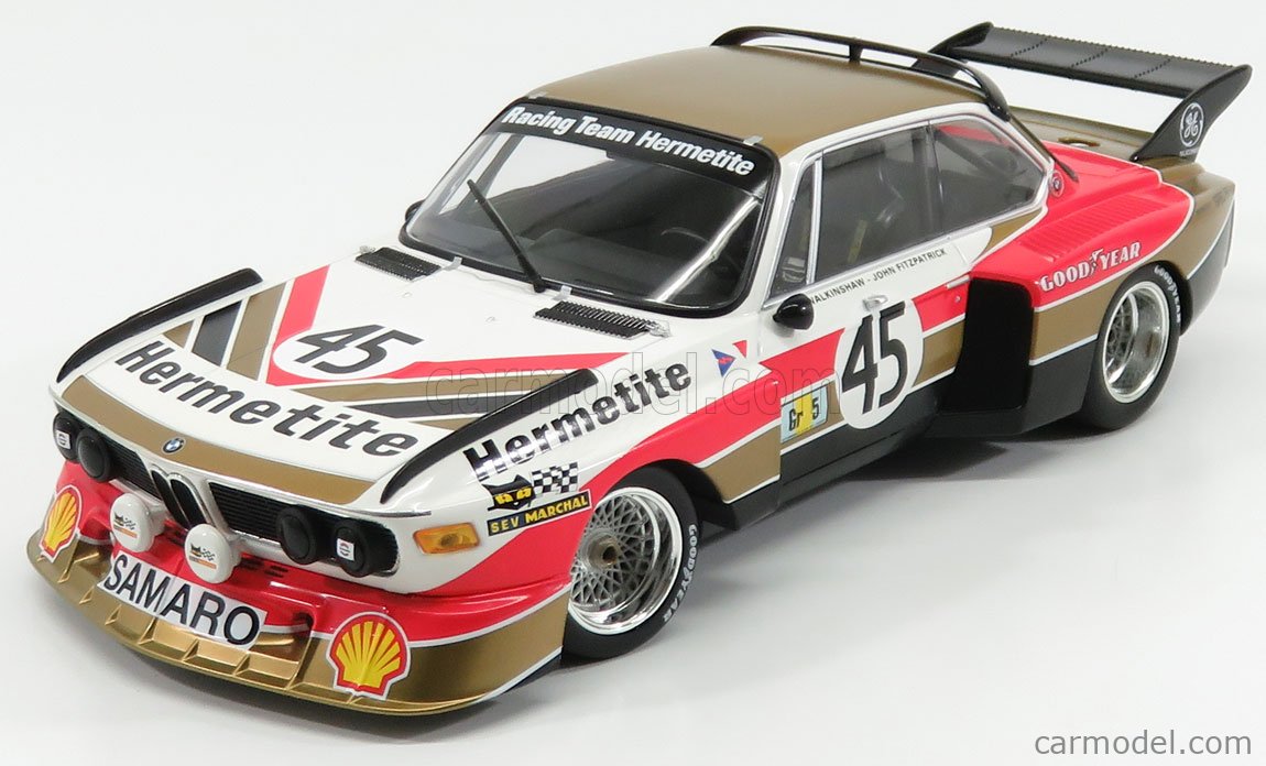 MINICHAMPS 1:18 - BMW - 3.5 CSL TEAM HERMETITE PRODUCTIONS LTD. N 45 24h LE MANS 1976 T.WALKINSHAW - J.FITZPATRICK