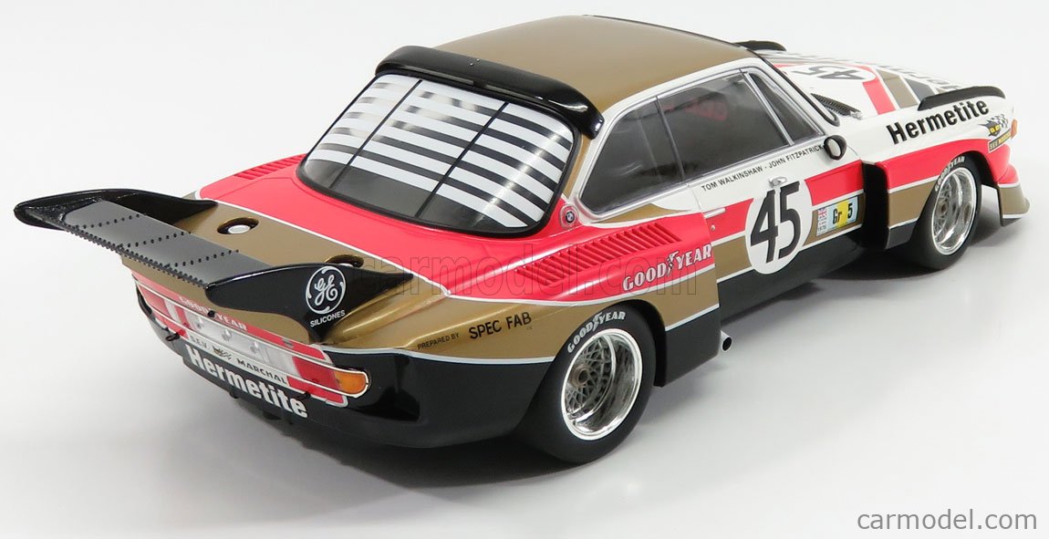MINICHAMPS 1:18 - BMW - 3.5 CSL TEAM HERMETITE PRODUCTIONS LTD. N 45 24h LE MANS 1976 T.WALKINSHAW - J.FITZPATRICK