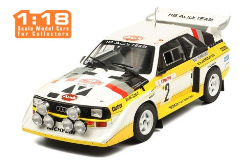 IXO 1:18 AUDI Sport Quatro S1 #2 W. Röhrl-C. Geistdörfer Rally Monte Carlo 1986