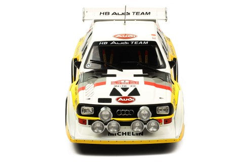 IXO 1:18 AUDI Sport Quatro S1 #2 W. Röhrl-C. Geistdörfer Rally Monte Carlo 1986