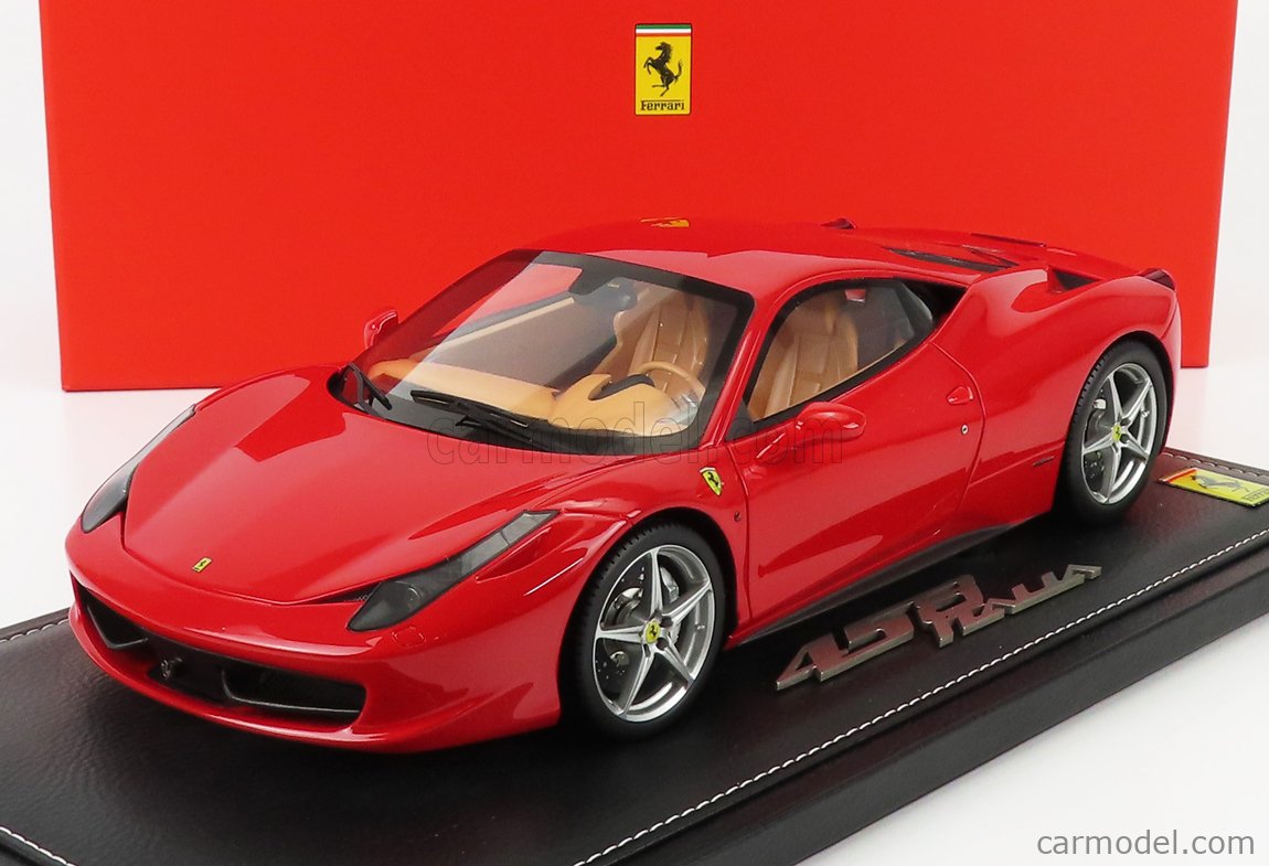 BBR-MODELS 1:18 - FERRARI - 458 ITALIA 8C BEIGE INTERIOR 2009