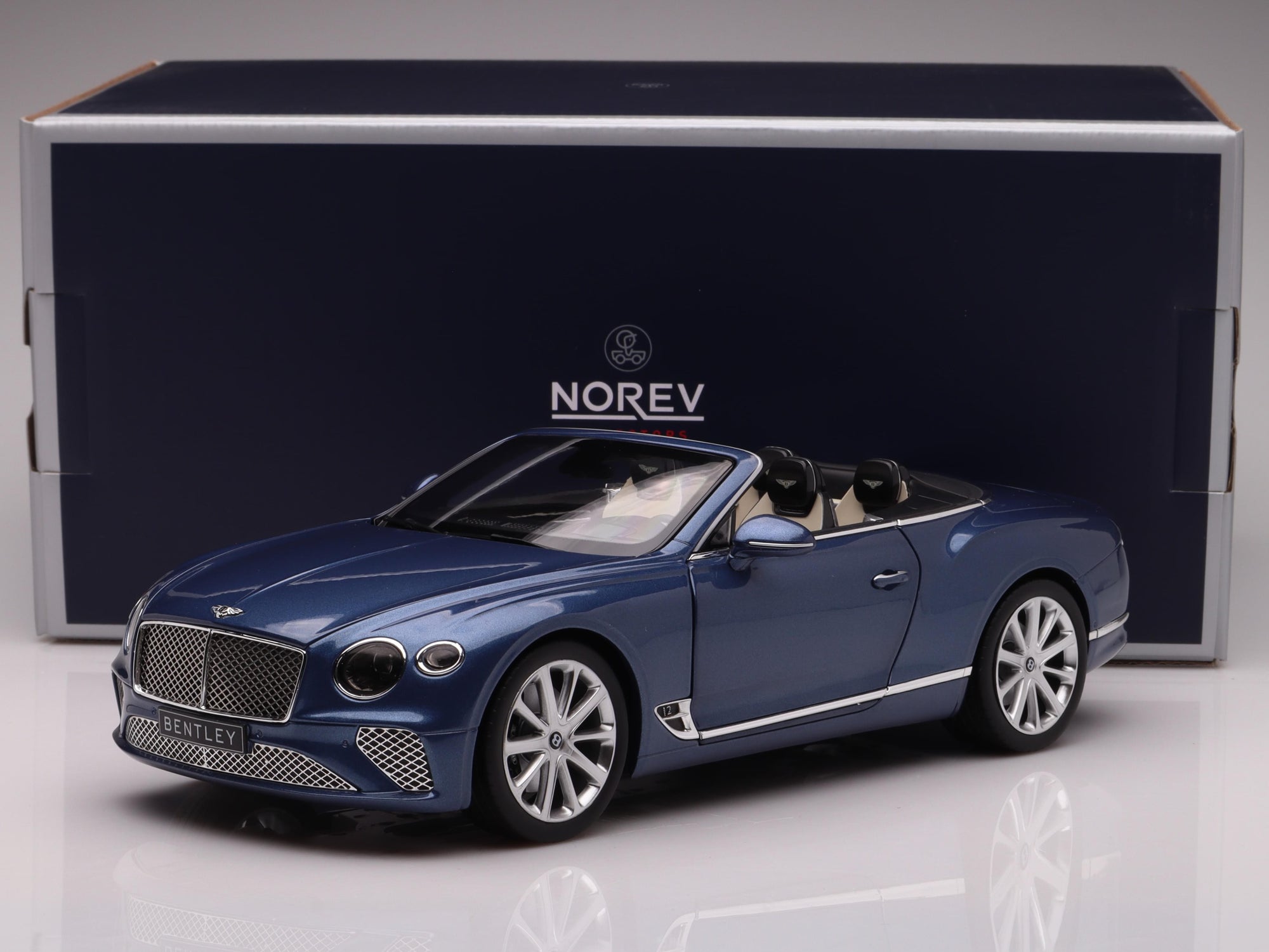 Norev 1:18 Bentley Continental GT Convertible 2019 Blue Crystal