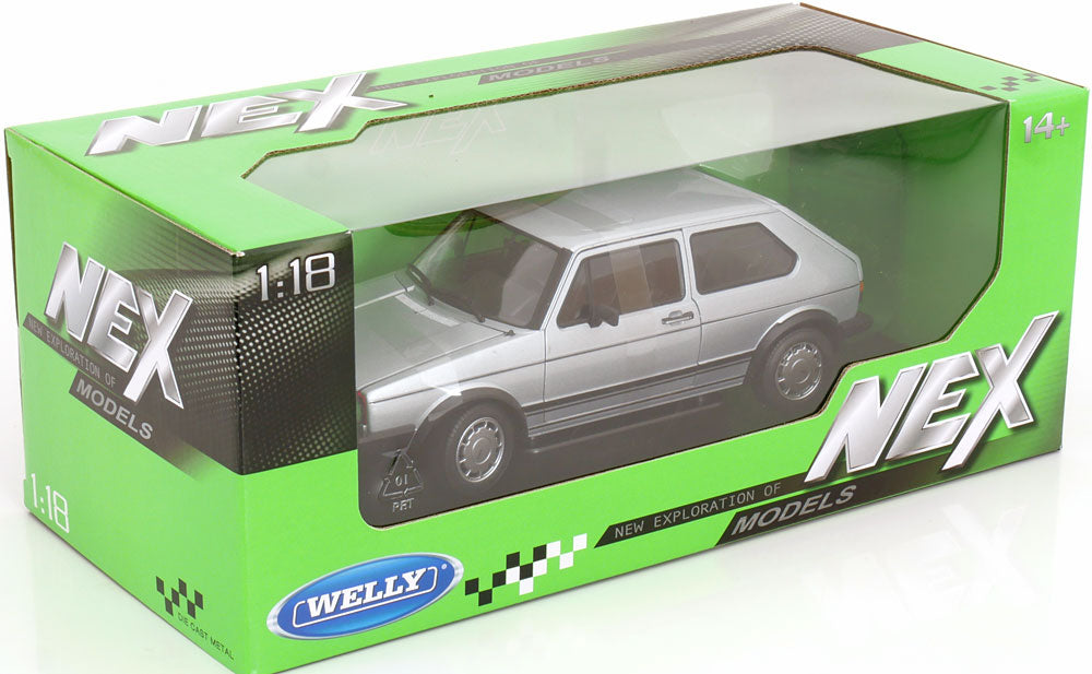 Welly 1:18 VW Golf 1 GTI Pirelli 1983 silver