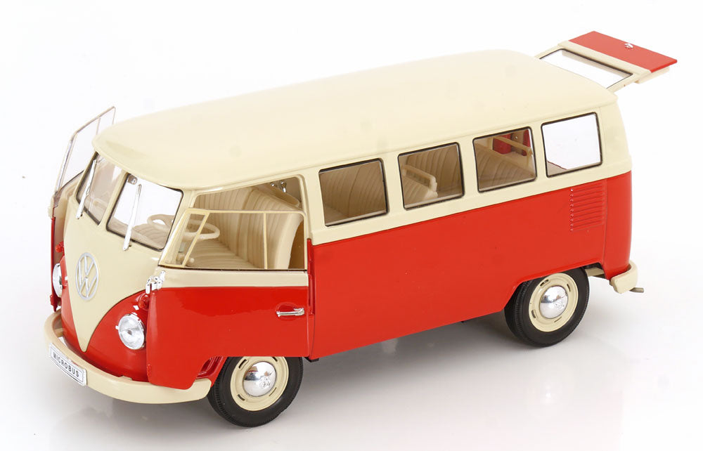Welly 1:18 VW Bulli T1 bus 1963 red creme