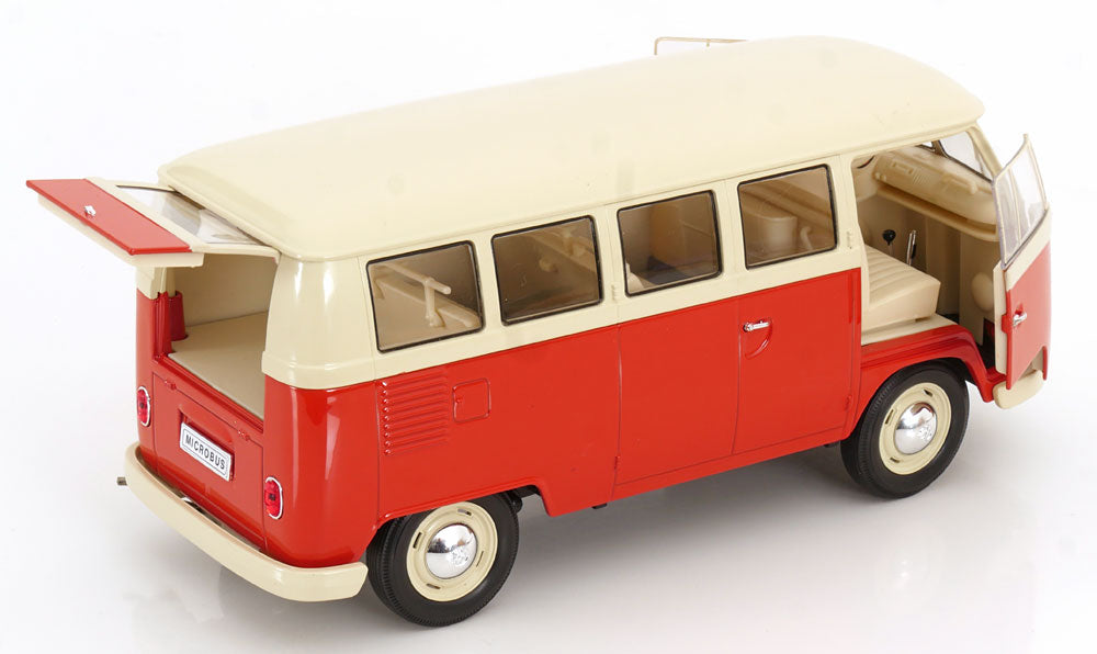 Welly 1:18 VW Bulli T1 bus 1963 red creme