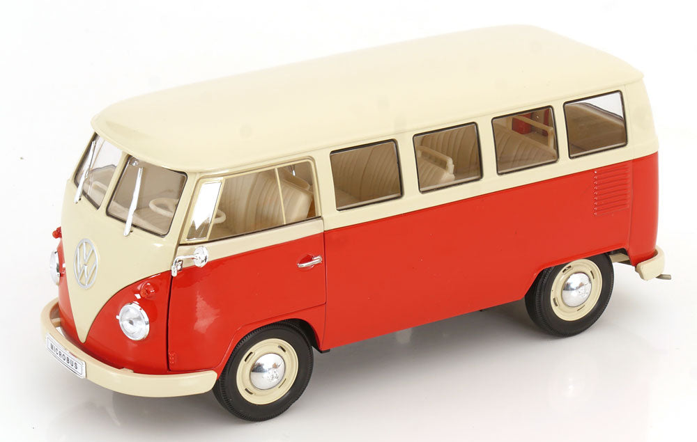 Welly 1:18 VW Bulli T1 bus 1963 red creme