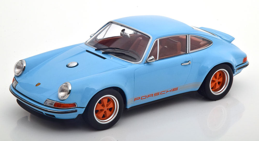 KK-Scale 1:18 Singer 911 Coupe lightblue orange