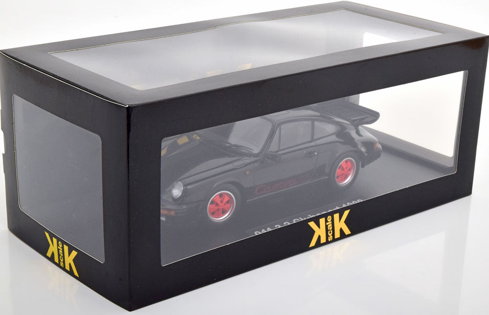 KK-Scale 1:18 Porsche 911 Carrera 3.2 Clubsport 1989 black red