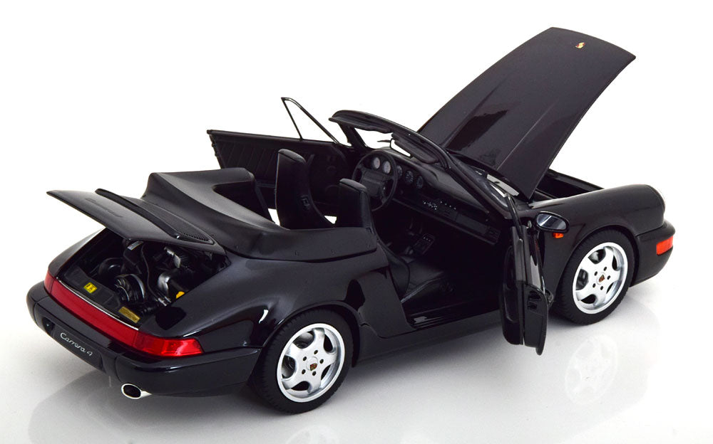Norev 1:18 Porsche 911 (964) Carrera 4 Convertible 1990 blackmetallic