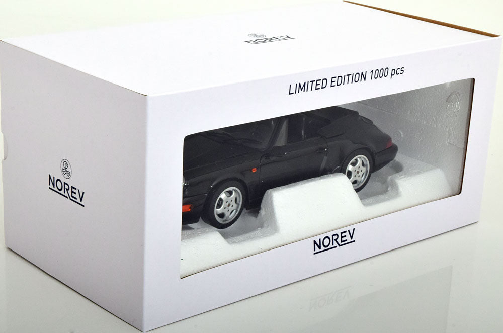 Norev 1:18 Porsche 911 (964) Carrera 4 Convertible 1990 blackmetallic