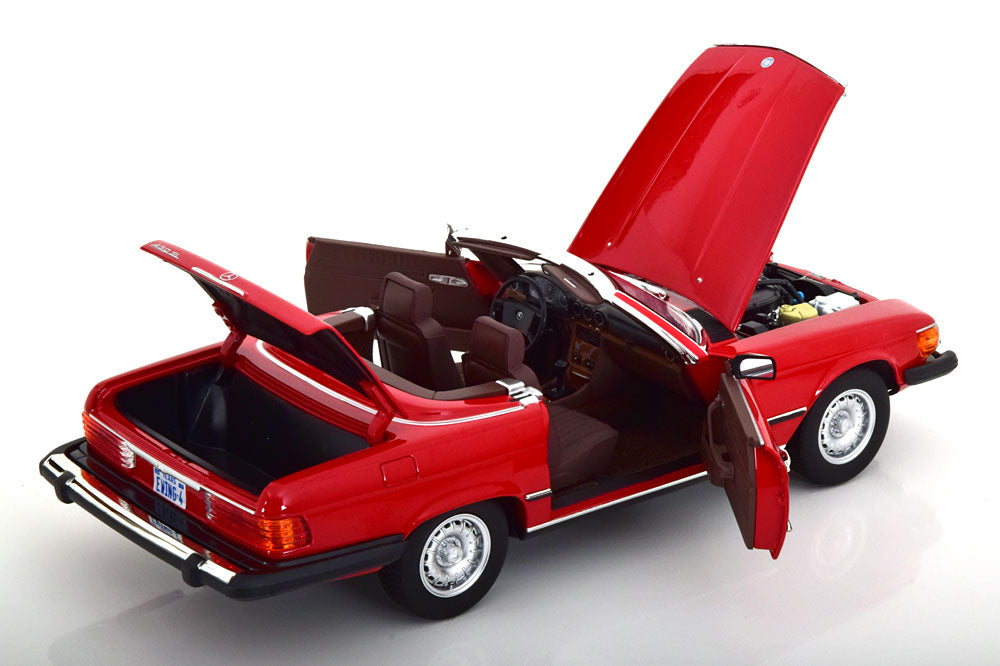 Norev 1:18 Mercedes 450 SL R107 from the Series Dallas 1979 red with removable Softtop
