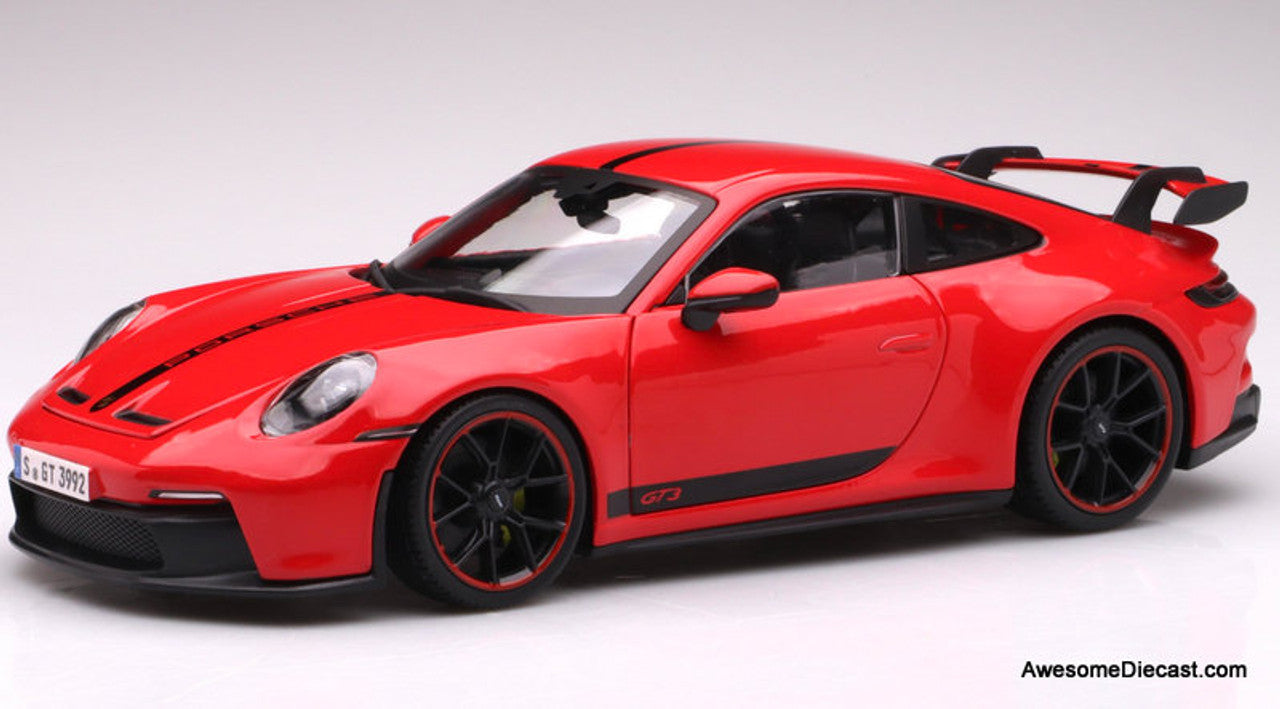 MAISTO 1:18 - PORSCHE - 911 992 GT3 COUPE 2022 Red
