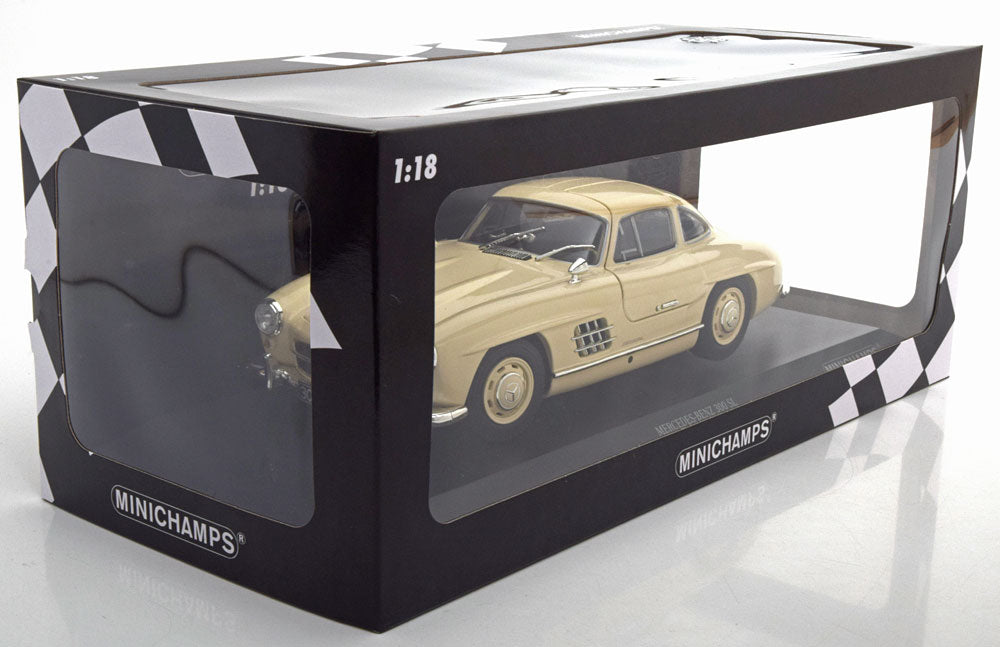 Minichamps 1:18 Mercedes-Benz 300 SL (W198) 1955 “Gullwing” Beige Limited 300 Pieces: