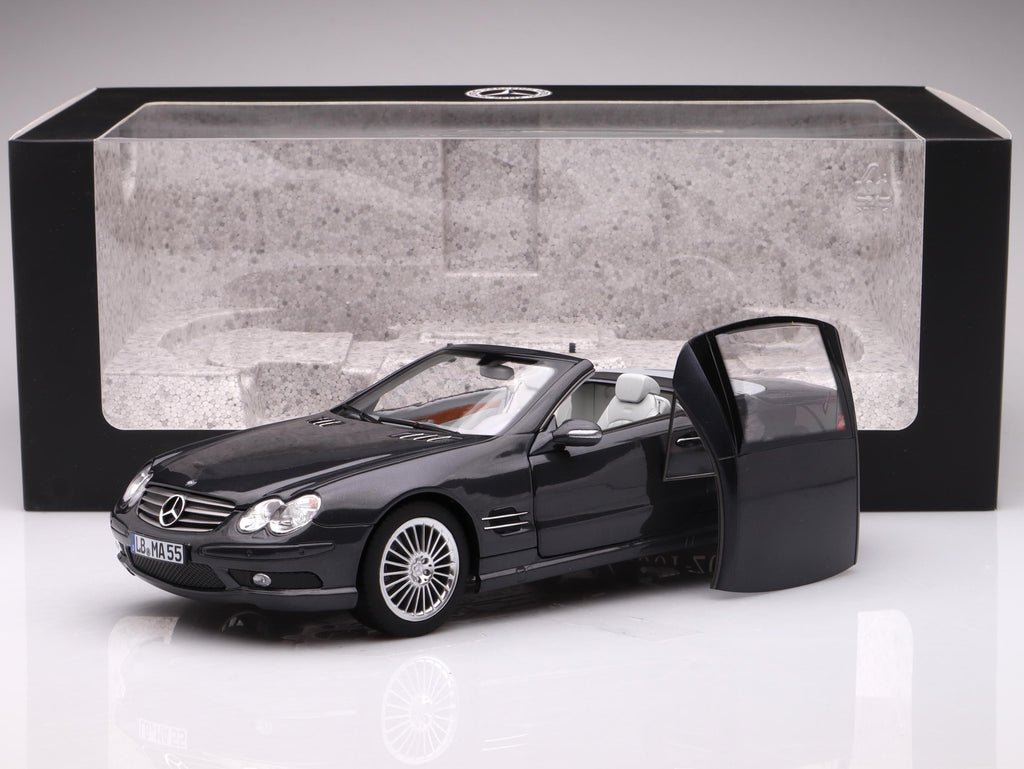 Norev 1:18 Mercedes SL 55 AMG (R230), black metallic with removable roof Dealer Edition