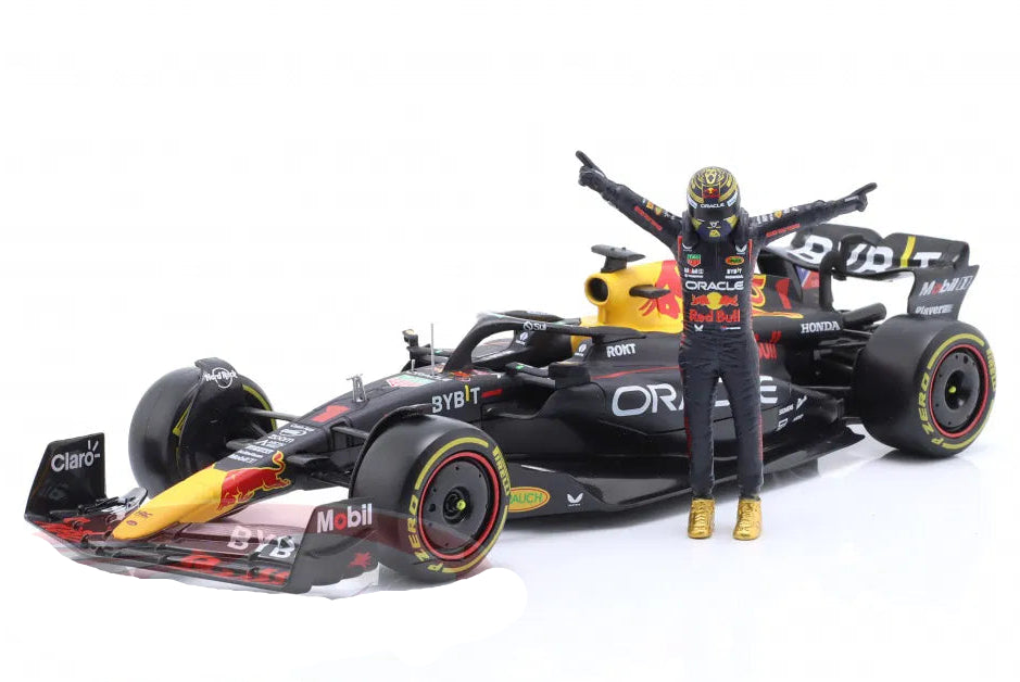 BBurago 1:24 Max Verstappen Red Bull RB19 #1 Formula 1 World Champion 2023 with figure