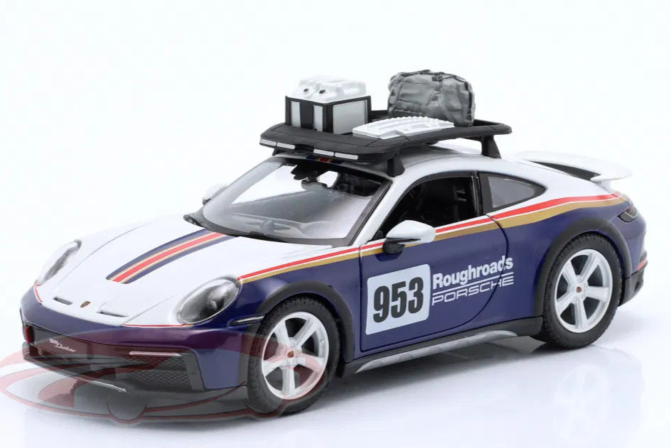 Porsche 911 (992) Dakar #953 Roughroads Rallye design package 1:24 Bburago