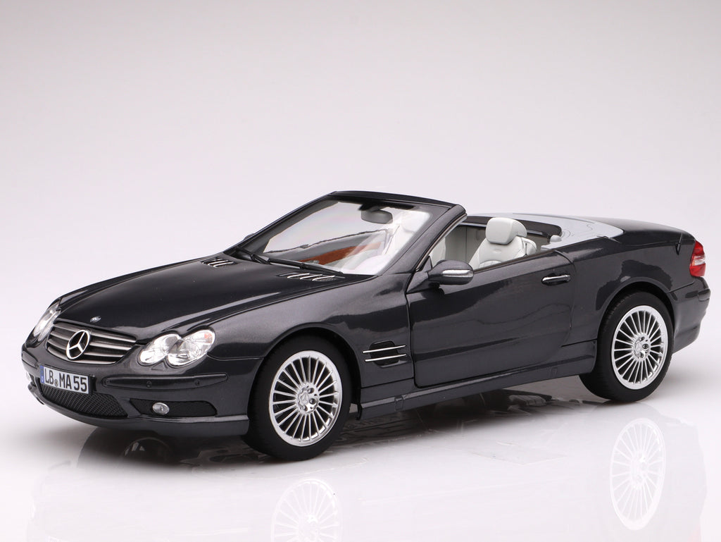 Norev 1:18 Mercedes SL 55 AMG (R230), black metallic with removable roof Dealer Edition
