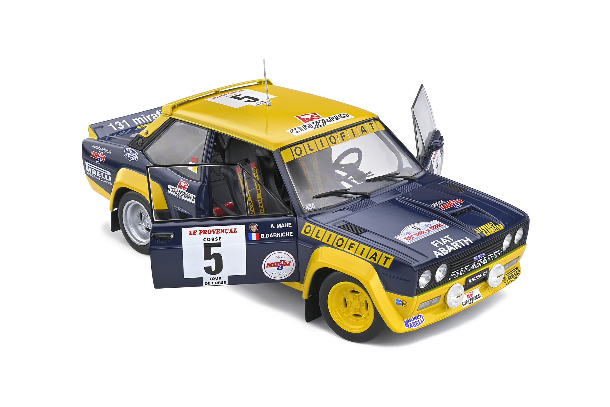 Solido 1:18 Fiat 131 Abarth – Tour de Corse – 1977 – #5 B.Darniche/A.Mahe