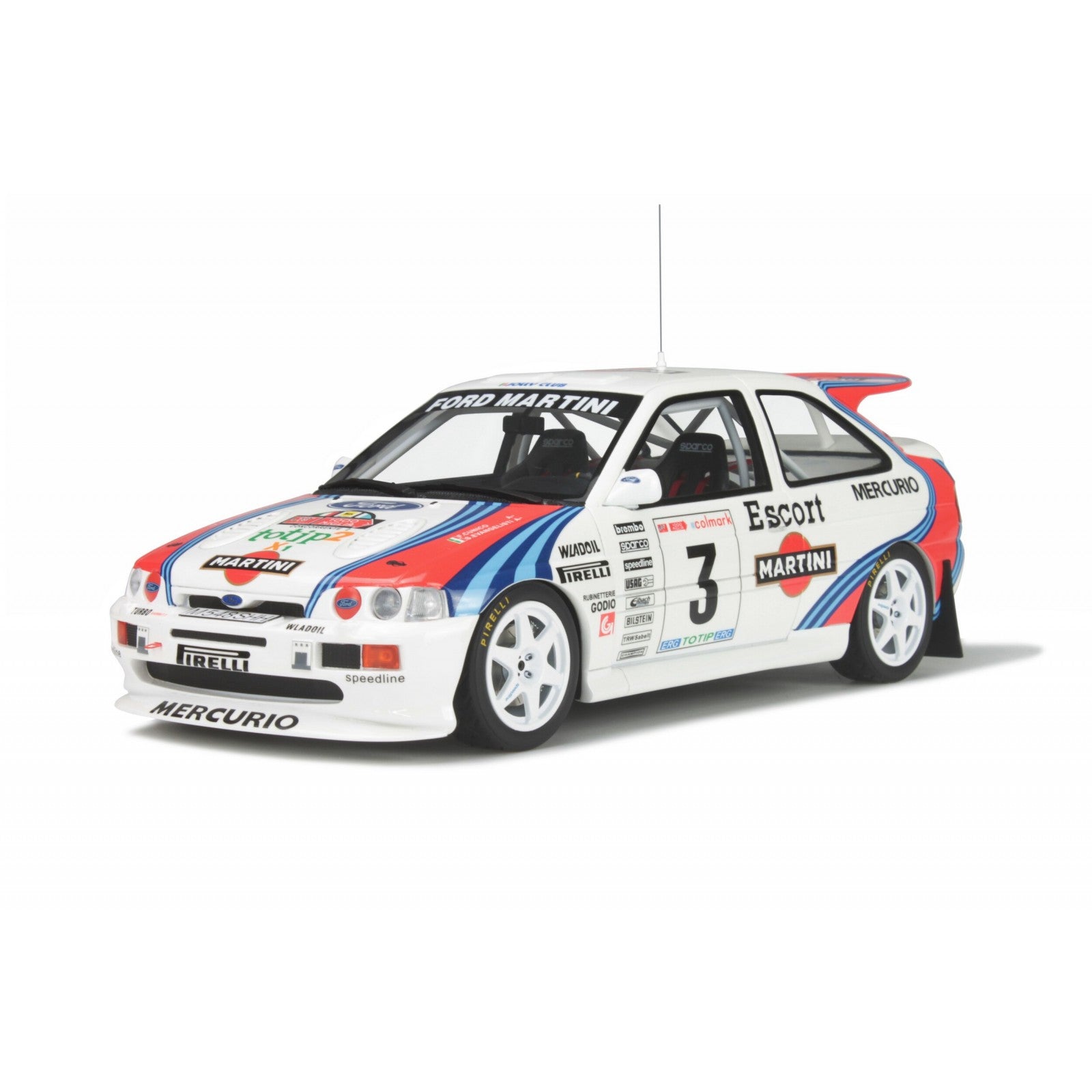 Ottomobile 1:18 Ford Escort RS Cosworth Gr.A Rallye 1000 Miglia 1995