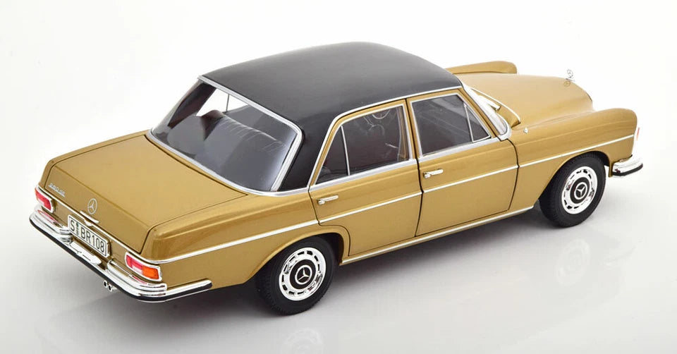 Norev 1:18 Mercedes 280 SE W108 Saloon 1968-1972 Golden/Black Dealer Edition